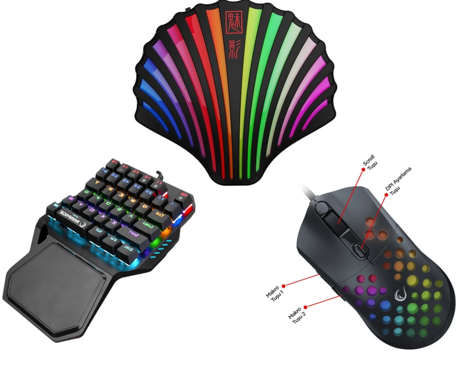 KuGamer M4 Süper Üçlü Seti - 2000hz Pubg Mobile Klavye Mouse Akıllı Konsol Dönüştürücü 2026 Türkçe