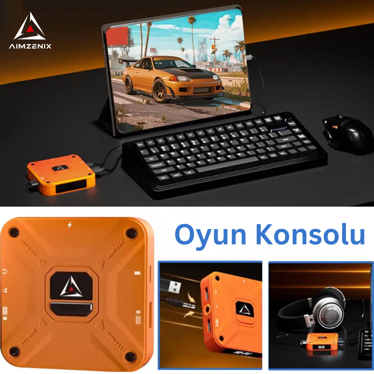 AX360M iOS Klavye & Mouse Dönüştürücü 1000Hz Çift Mod Tüm ios Sistemleri İPad/İPhone