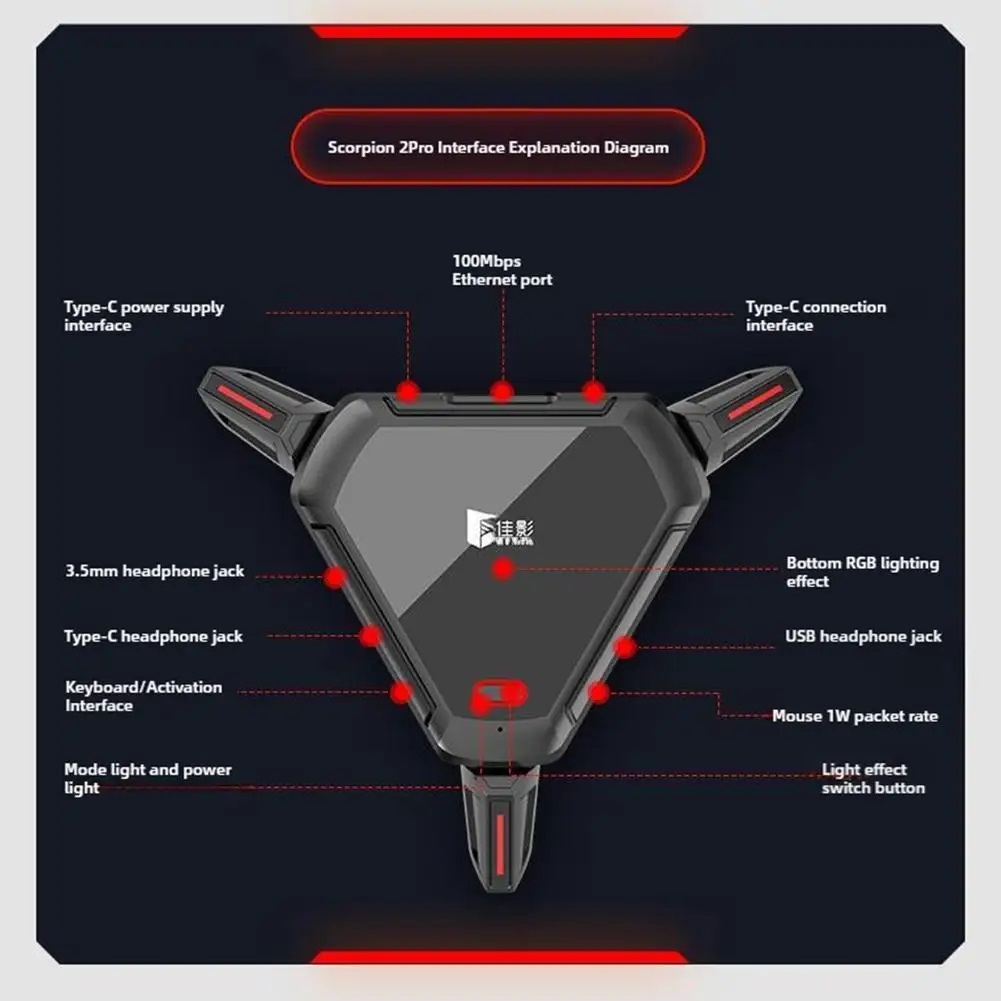 Moxie 2 Pro Mobile Game Converter Klavye Mouse Dönüştürücü Pubg Mobile Cod Uyumlu Sadece Android